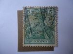 Stamps Germany -  Actriz: Anna Fúyhring 1866-1929-Deutsches Reich - Germania 1905 -( S/67)