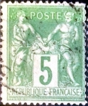 Sellos de Europa - Francia -  Intercambio 1,25 usd 5 cent. 1898