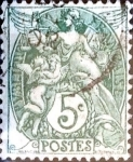Stamps : Europe : France :  Intercambio 0,35 usd 5 cent. 1900