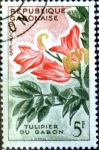 Stamps Gabon -  Intercambio nfb 0,60 usd 5 fr. 1961