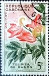 Stamps Gabon -  Intercambio 0,60 usd 5 fr. 1961