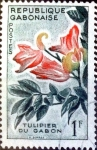 Stamps : Africa : Gabon :  Intercambio 0,20 usd 1 fr. 1961