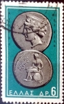 Stamps Greece -  Intercambio 0,20 usd 6 dracmas 1963