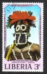 Stamps Liberia -  Mascaras Africanas