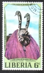 Stamps Liberia -  Mascaras Africanas