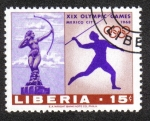 Sellos de Africa - Liberia -  Juegos Olímpicos 19 , Ciudad de México
