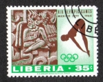 Sellos de Africa - Liberia -  Juegos Olímpicos 19 , Ciudad de México