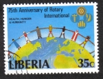 Stamps Liberia -  El 75 aniversario de Rotary International