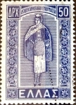 Stamps Greece -  Intercambio crxf 0,20 usd 50 dracmas 1947