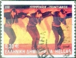Stamps Greece -  Intercambio crxf 0,90 usd 30 cent. 2002