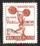 Stamps Hungary -  Campeonato Europeo de Halterofilia 
