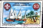 Stamps : America : Grenada :  Intercambio nfxb 0,40 usd 3 dólares  1977