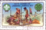 Stamps : America : Grenada :  Intercambio nfxb 0,20 usd 35 cent. 1977