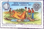 Stamps : America : Grenada :  Intercambio nfxb 0,20 usd 22 cent. 1977