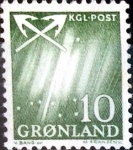 Stamps Greenland -  Intercambio crxf 0,40 usd 10 ore 1963