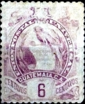 Stamps : America : Guatemala :  Intercambio 0,20 usd 6 cent. 1895
