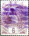 Stamps : America : Guatemala :  Intercambio 0,20 usd 6 cent. 1895