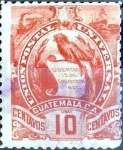 Stamps Guatemala -  Intercambio 0,20 usd 10 cent. 1890