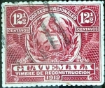 Stamps : America : Guatemala :  Intercambio 0,20 usd 12,5 cent. 1919