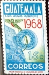 Stamps : America : Guatemala :  Intercambio 0,25 usd 15 cent. 1968