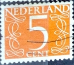 Sellos de Europa - Holanda -  Intercambio 0,20 usd 5 cent. 1953