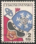 Stamps Czechoslovakia -  Esquí de velocidad,