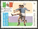 Stamps : Asia : Laos :  Copa Mundial de Fútbol de 1986 