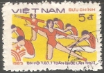 Sellos de Asia - Vietnam -  Gymnastics group