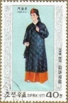 Sellos del Mundo : Asia : North_Korea : COREA NORTE 1977 Scott1561 Sello Trajes Típicos Estacionales Dinastia Li Invierno M-1603