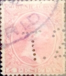 Stamps : Europe : Spain :  Intercambio 47,50 usd 4 pesetas 1889