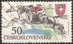 Stamps : Europe : Czechoslovakia :  Carrera de caballos