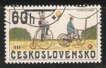 Stamps Czechoslovakia -  Bicicletas 1886
