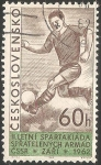 Stamps Czechoslovakia -  II.  Verano Spartakiad ejércitos aliados - futbolista 