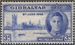 Stamps Gibraltar -  Aniv. Final de la 2ª Guerra Mundial