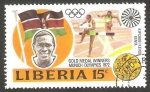 Stamps Liberia -  Kipchogi Keino,Olimpiadas de Munich