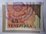 Stamps Venezuela -  Reclamación de su Guayana - Mapa del Ministerio de Relaciones Exteriores.