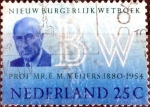 Stamps Netherlands -  Intercambio 0,20 usd 25 cent. 1970