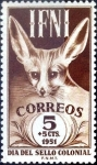 Stamps Spain -  Intercambio jxi 0,25 usd 5+5 cent. 1951