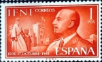 Stamps Spain -  Intercambio jxi 0,30 usd 1 ptas. 1961