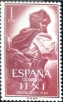 Stamps Spain -  Intercambio jxi 0,25 usd 1 ptas. 1962