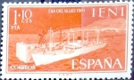 Stamps Spain -  Intercambio jxi 0,25  usd 1p.+10 cent. 1961