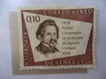 Sellos de America - Venezuela -  Primer Centenario de la Muerte de Agustín Codzzi 1859-1959.