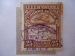 Stamps Venezuela -  E.E.U.U. de Venezuela - Mapa.