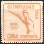 Sellos de America - Cuba -  Olimpiadas 1960-Pistola de disparo 