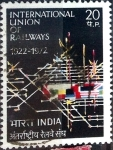 Stamps India -  Intercambio 1,25 usd 20 p. 1972