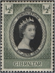 Stamps Gibraltar -  Coronación de Elizabeth II