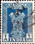 Stamps India -  Intercambio 0,40 usd 1 annas 1950
