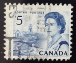 Stamps Canada -  Isabel II Puerto de pesca