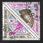 Stamps Benin -  Telefóno y Tren Diesel