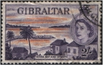 Sellos del Mundo : Europe : Gibraltar : Rosia Bay y el estrecho